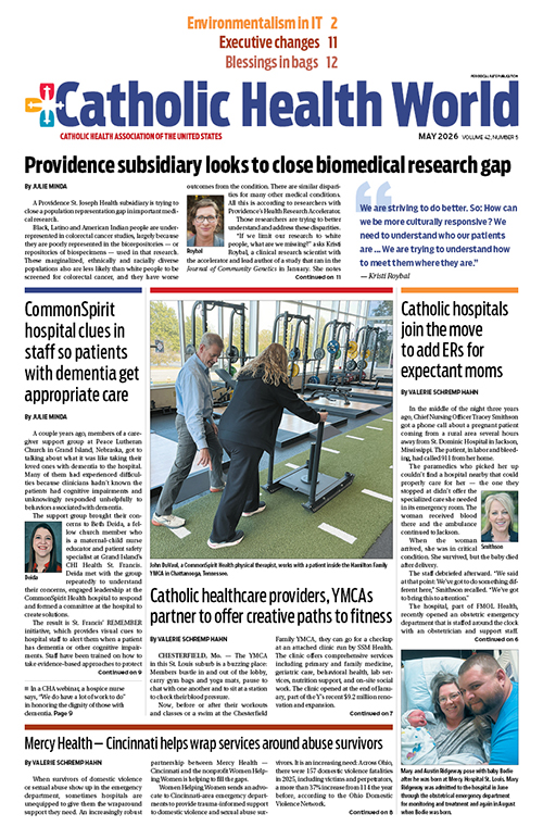 Front page of May 2026 Catholic Health World