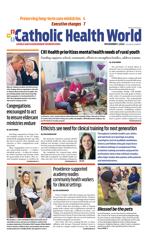 Catholic Health World November 1, 2022