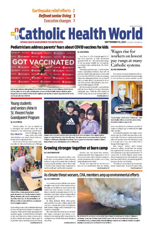 Catholic Health World September 15, 2021