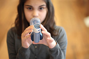 Dignity Health Establishes Foundation Child uses enhanced inhaler