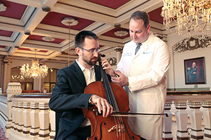 Cellist with physician