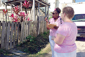 Nurses survey elderly residents in Belize