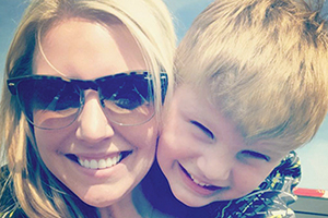 Alexa Case and her son