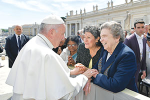 Sr Carol, Sr Mary, Pope Francis