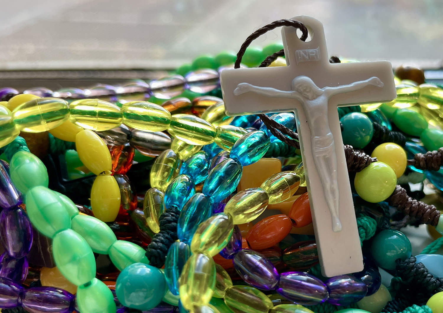 one of the many rosaries created by volunteers for patients and others at Intermountain Health St. Mary’s Regional Hospital