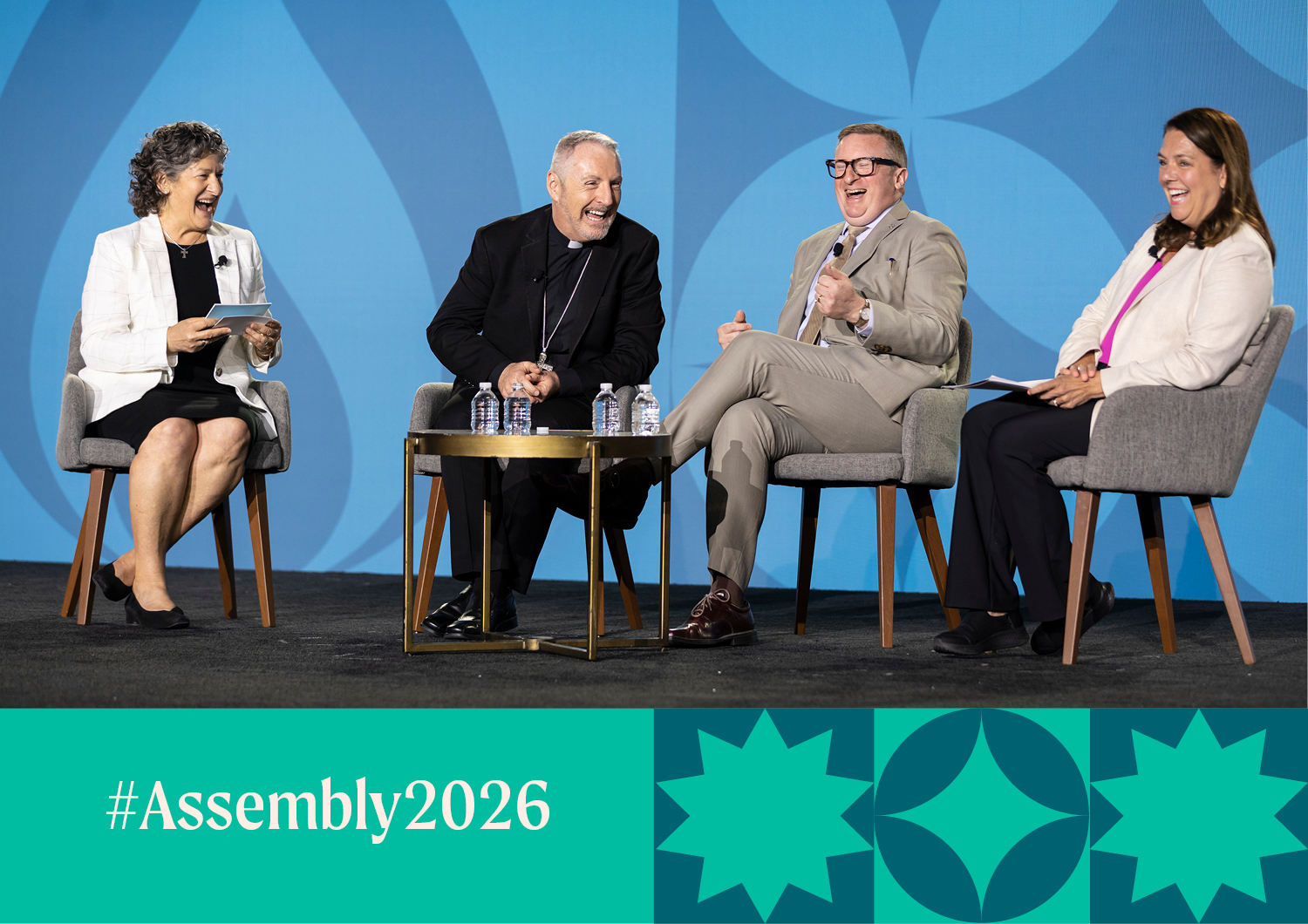 Sr. Mary Haddad, RSM,  Archbishop John J. Kennedy, Dicastery for the Doctrine of the Faith; Steven P. Millies, professor of public theology and director of the Bernardin Center at the Catholic Theological Union in Chicago; and Kerry Alys Robinson,