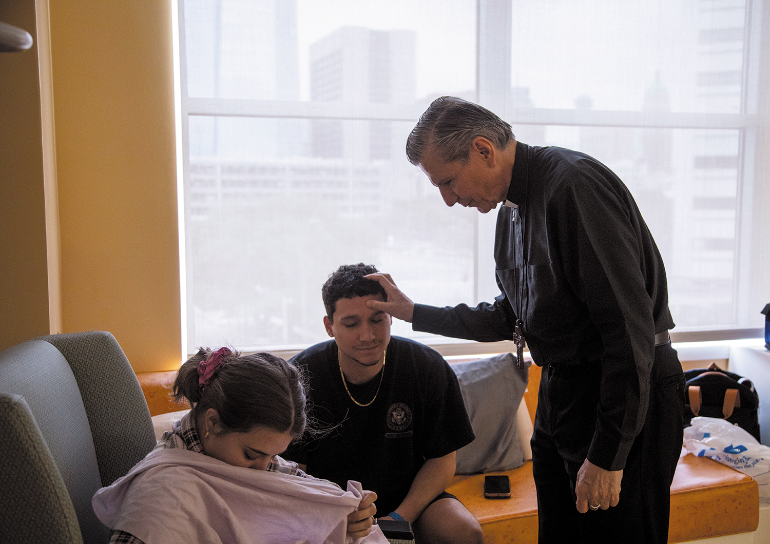 Archbishop Gustavo García-Siller visits and blesses patients and visitors at CHRISTUS Children's in San Antonio