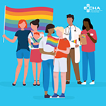 LGBTQIA+ with CHA logo