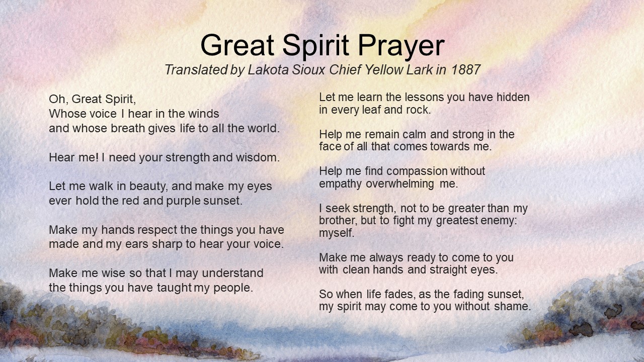 native american prayer