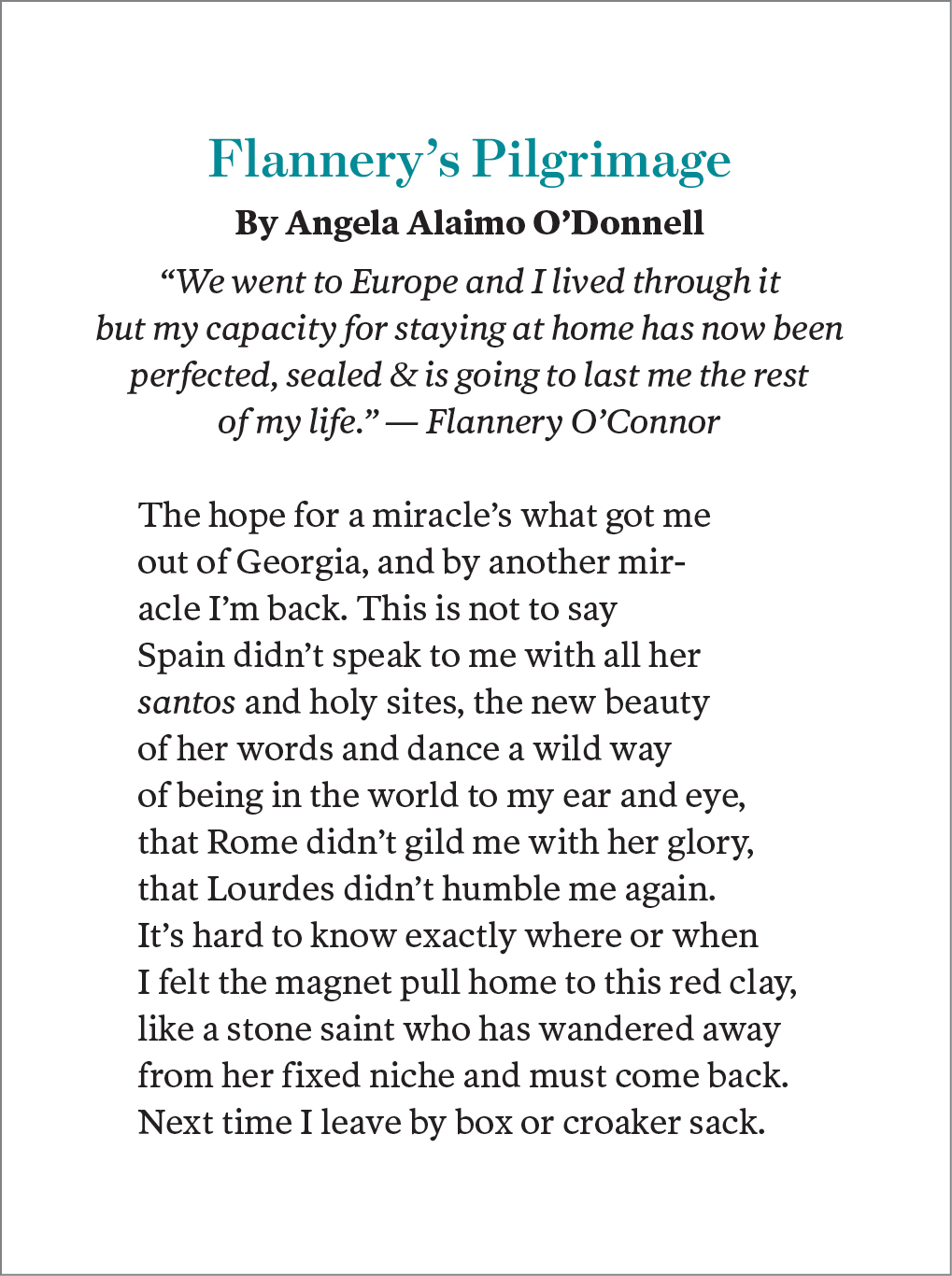 Flannery's Pilgrimage