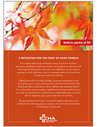 Feast of St Francis Prayer Card - 2018 (Packs of 50) (Printed Hardcopy)